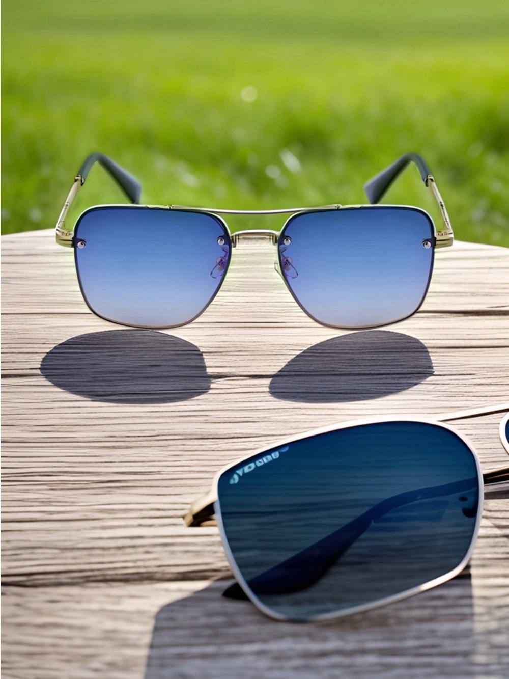 Men’s Elegant and Refined Anti-UV Sunglasses with Metal Frame. - Picture 6 of 11